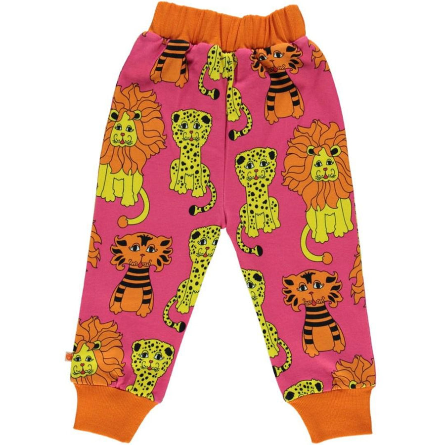 Småfolk - Lion, Tiger & Leopard Sweatpants (Carmine) (2-3 Years)